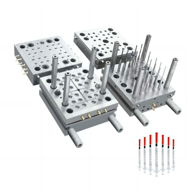 Plastic 3-Part Syringe Injection Mold Syringe Production Line Mould